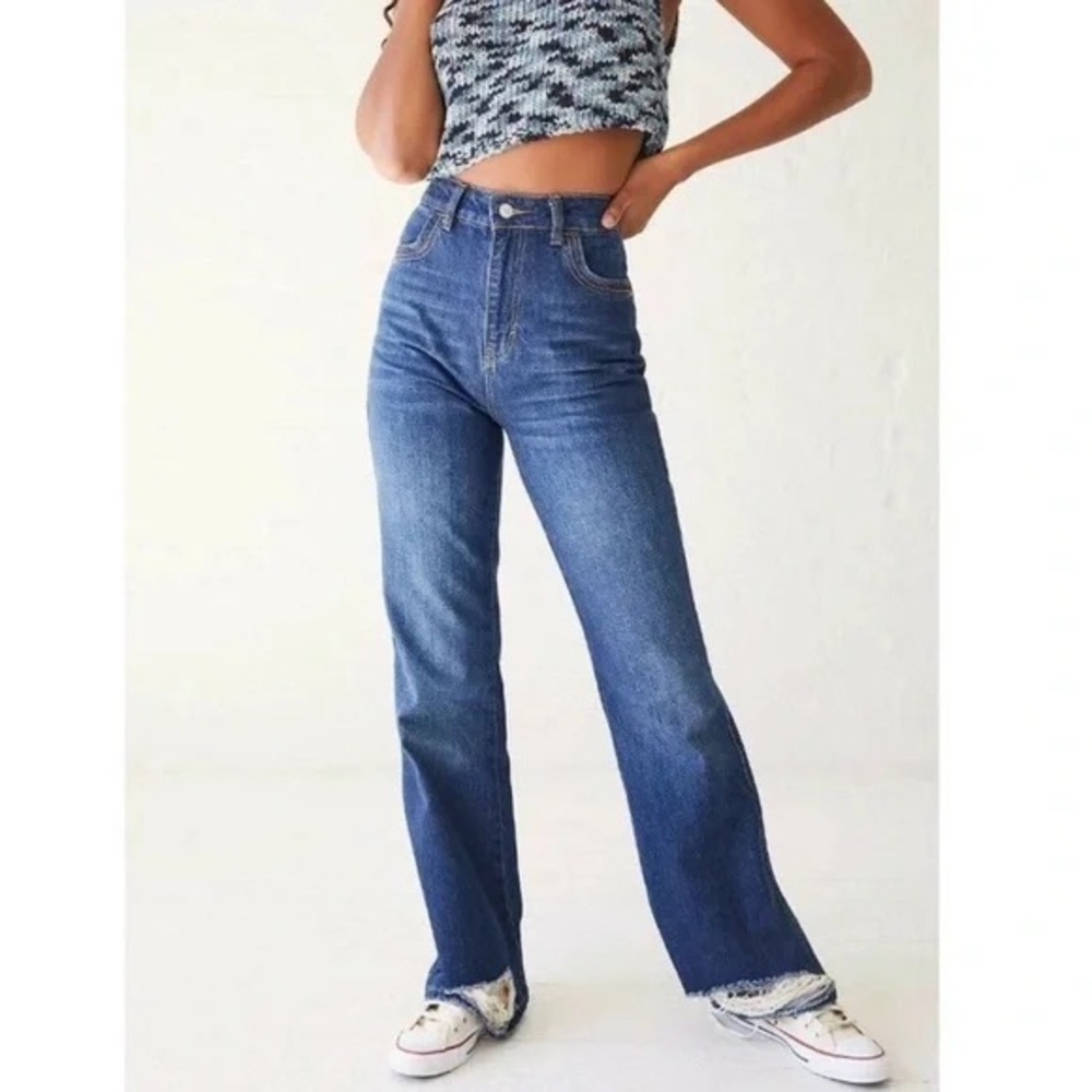 Free People We The Free Fields Flare High Waisted Jeans Size 28